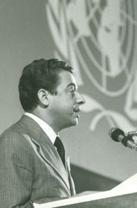 Paolinelli em reunião da FAO (Organização das Nações Unidas para Alimentação e Agricultura) em 1974
